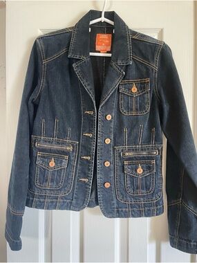 Dark Blue Denim Jacket - Women's Jean Jacket